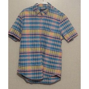 Ralph Lauren Polo Flesh Pony Striped Multi Color Button Down Shirt Size Medium